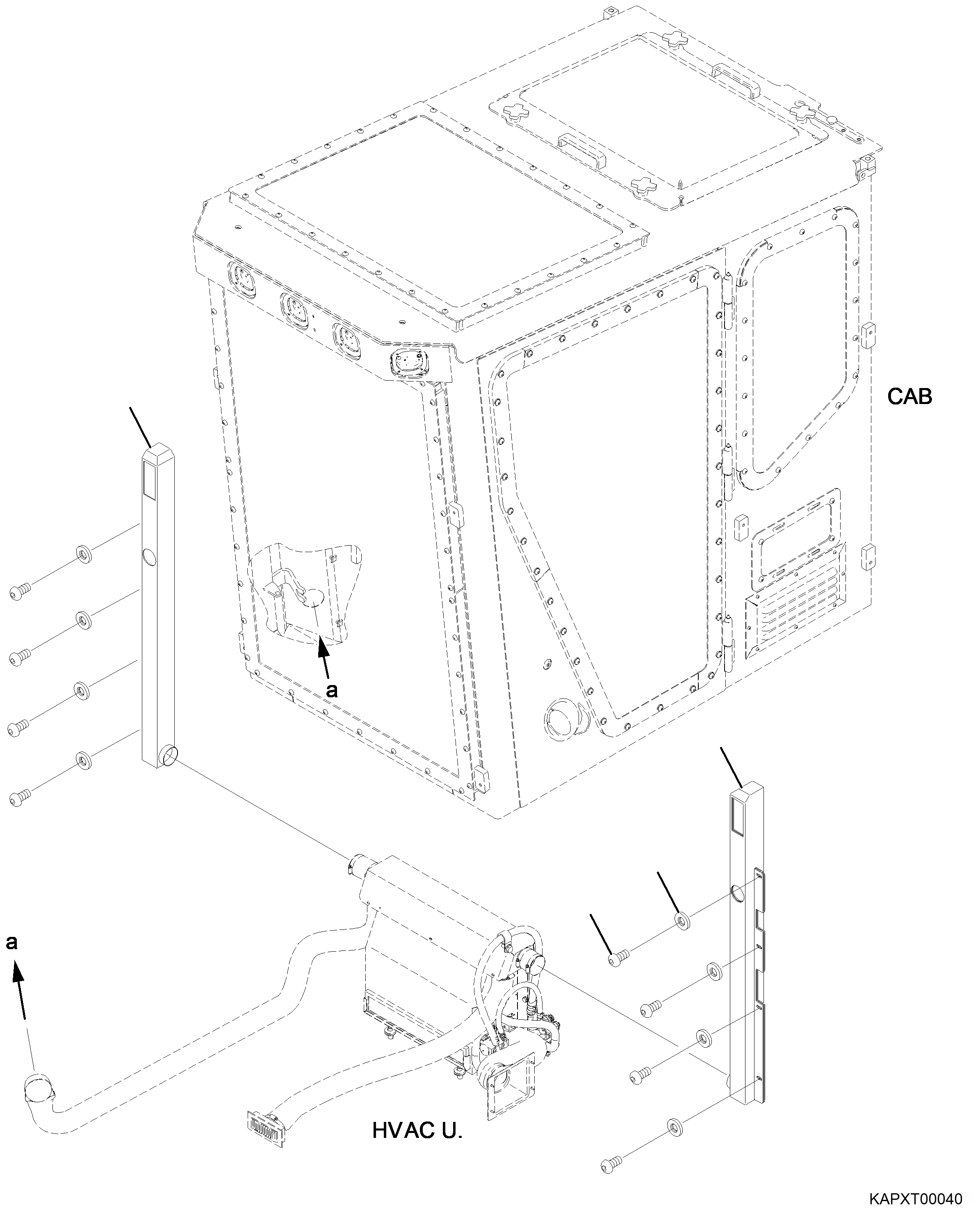 DUCT, LH HVAC 4A1-53-21582 KOMATSU