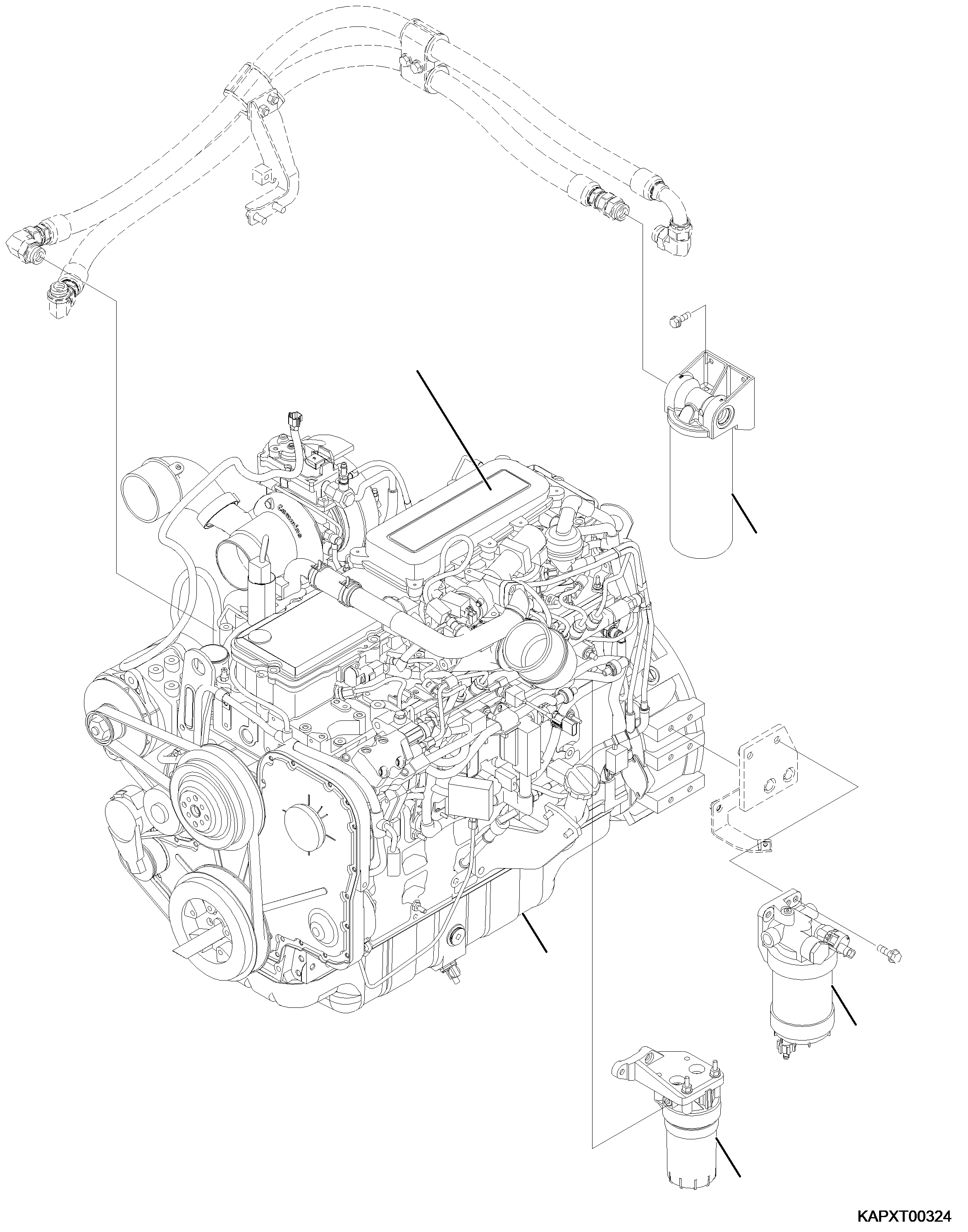 FILTER, FUEL 4A1-01-22480 KOMATSU