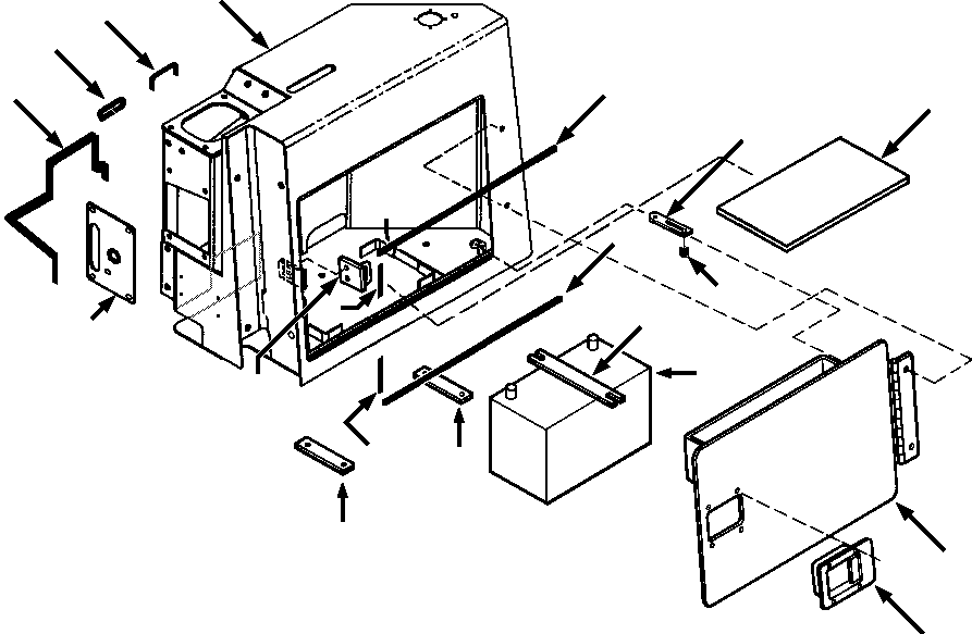 BOX ASSEMBLY, BATTERY 1304 493 H92 KOMATSU