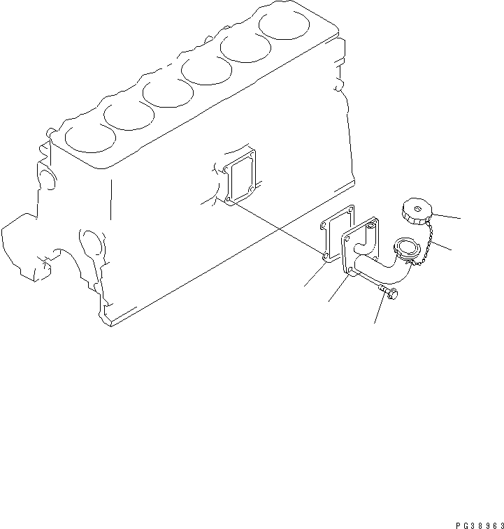 OIL FILLER ASS'Y 6221-21-7230 KOMATSU