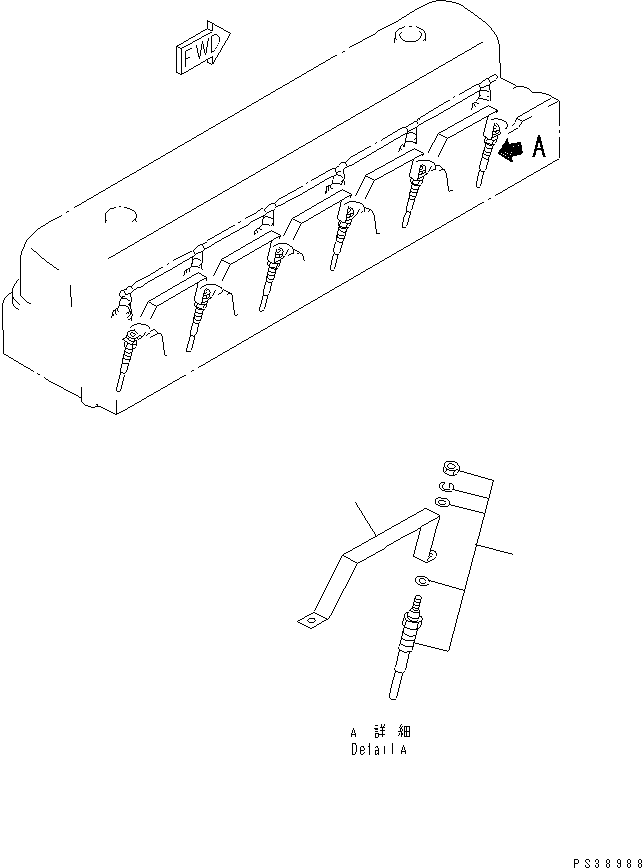 LEAD,GLOW PLUG 6221-81-4110 KOMATSU