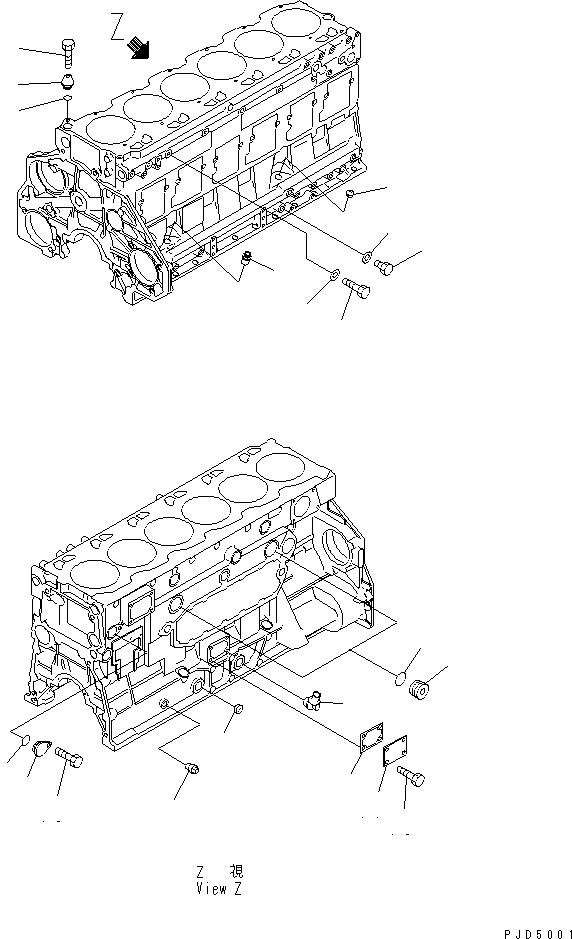 BOLT,(SEE FIG.A2010-A3J9) (01050-51012) KOMATSU