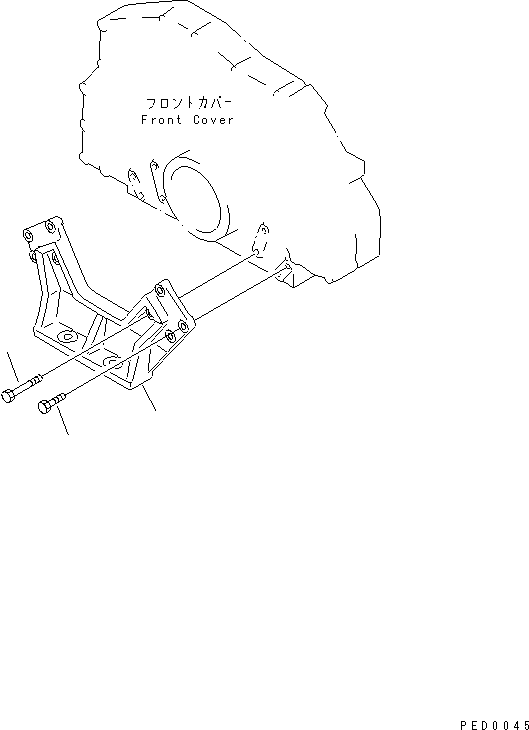SUPPORT,FRONT 6150-21-3720 KOMATSU