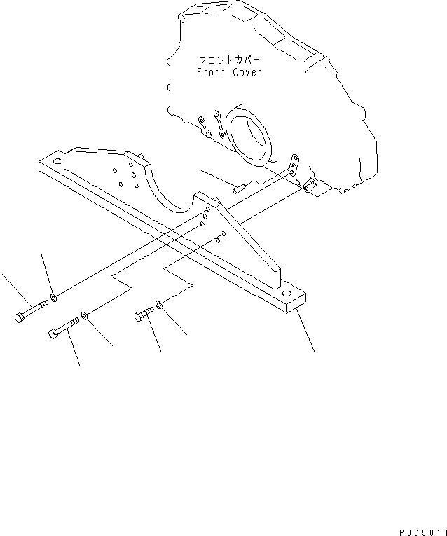 SUPPORT,FRONT 6152-21-3740 KOMATSU
