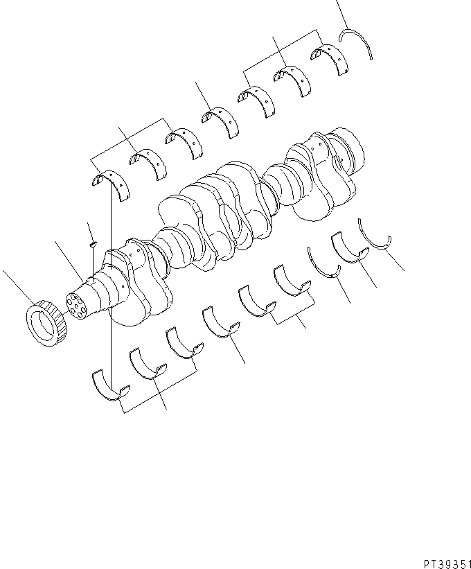 Коренной вкладыш в сборе 6215-21-8001 KOMATSU