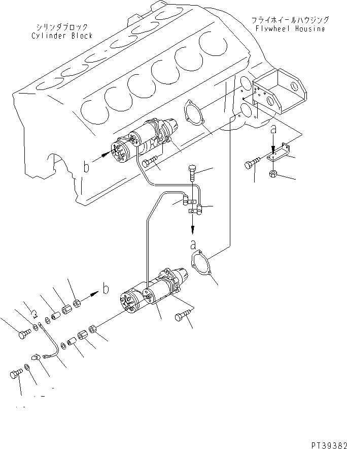 STARTING MOTOR ASS'Y,L.H. (7.5KW) (SEE FIG.0661) (600-813-3621) KOMATSU