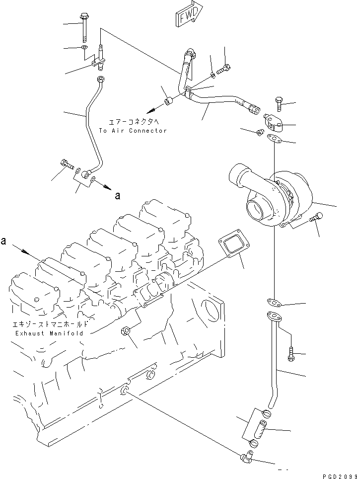 TURBOCHARGER ASS'Y,(SEE FIG.A1530-B4E4) (6505-52-5460) KOMATSU