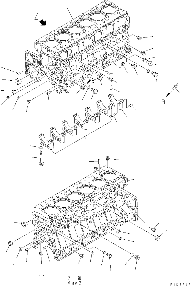 Блок цилиндров в сборе 6211-22-1100 KOMATSU