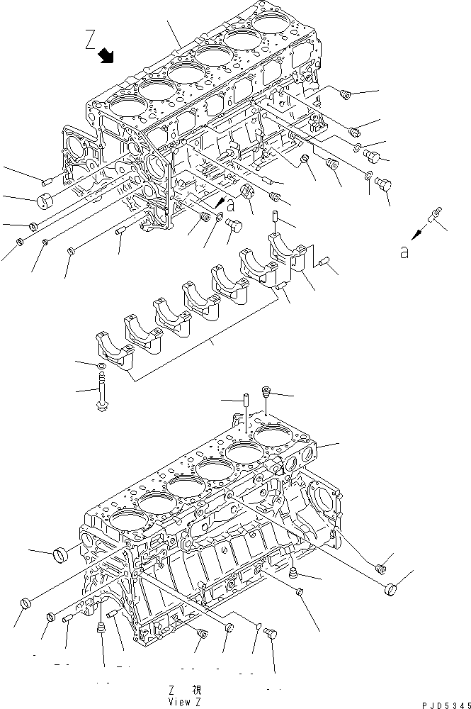 Блок цилиндров в сборе 6211-22-1101 KOMATSU