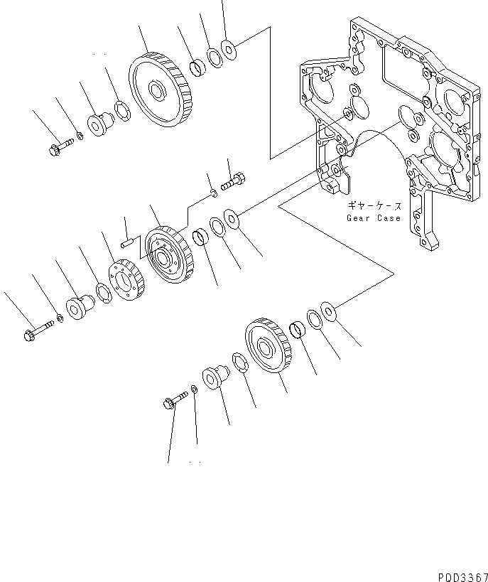 IDLER GEAR ASS'Y 6162-33-6302 KOMATSU