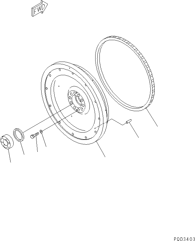 FLYWHEEL ASS'Y 6162-33-1810 KOMATSU