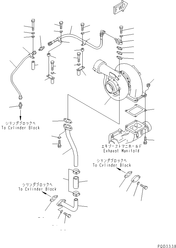 TURBOCHARGER ASS'Y,(SEE FIG.A1530-B6D4) (\0\6503-21-1000) KOMATSU
