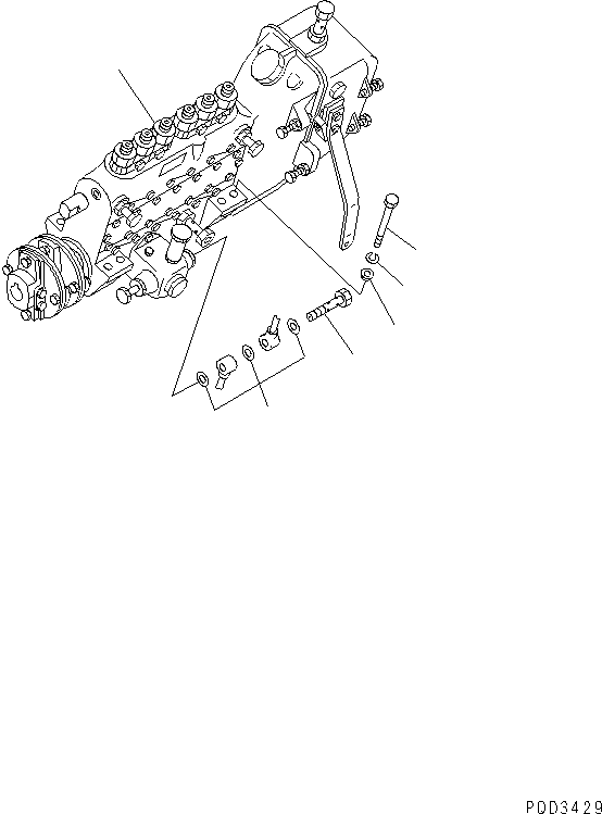 Топливный насос высокого давления в сборе (\2\6162-73-1751) KOMATSU