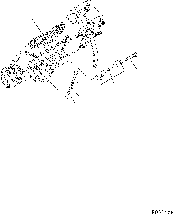 Топливный насос высокого давления в сборе (6162-73-2352) KOMATSU