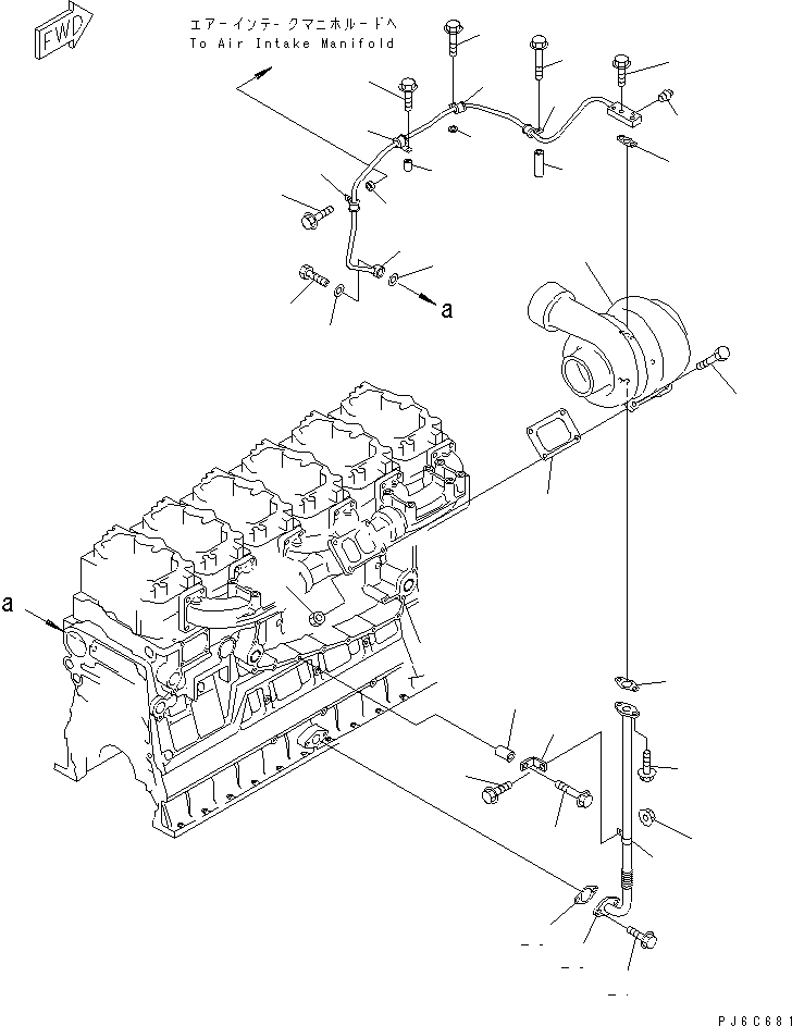 TURBOCHARGER ASS'Y,(SEE FIG.A1530-B4G5) (6505-65-5040) KOMATSU