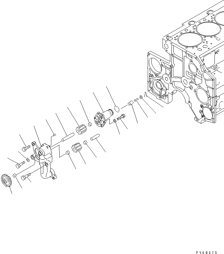 Масляный насос в сборе 6218-51-2000 KOMATSU