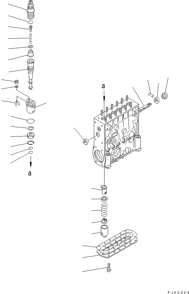 PLUNGER BLOCK A. DK134166-5221 KOMATSU