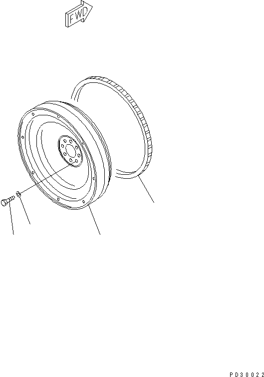 FLYWHEEL ASS'Y 6221-31-4170 KOMATSU
