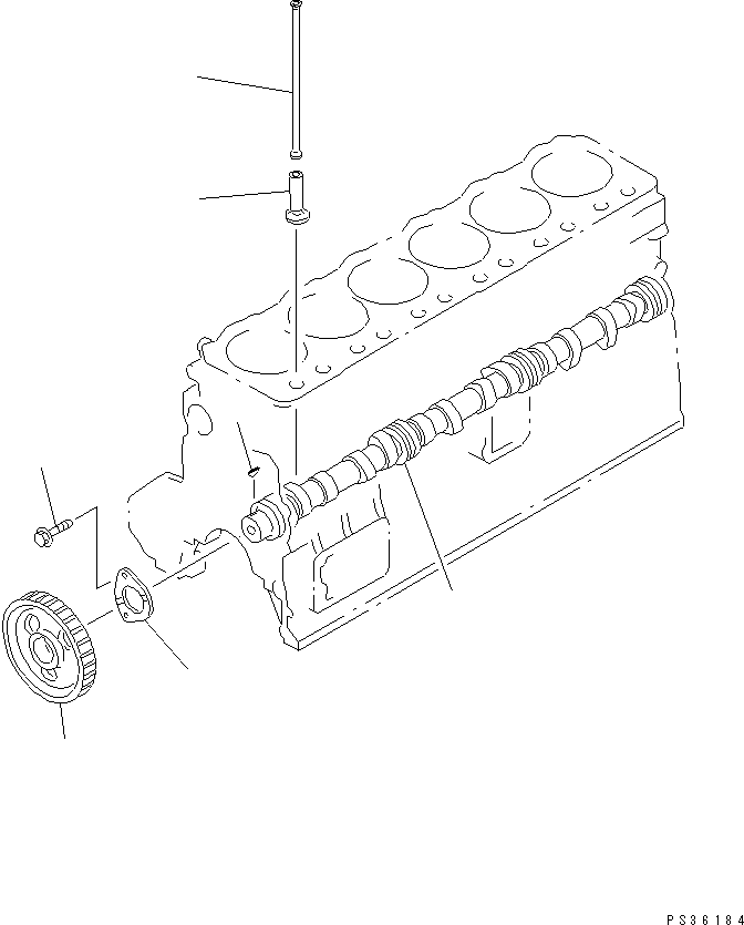 CAMSHAFT ASS'Y 6221-41-1100 KOMATSU