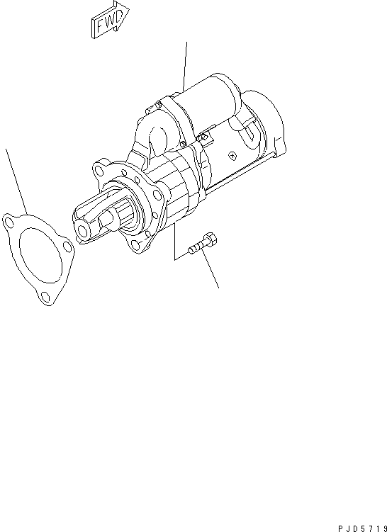 STARTING MOTOR ASS'Y,(7.5KW) (SEE FIG.A6210-B2A2A) (600-813-6421) KOMATSU