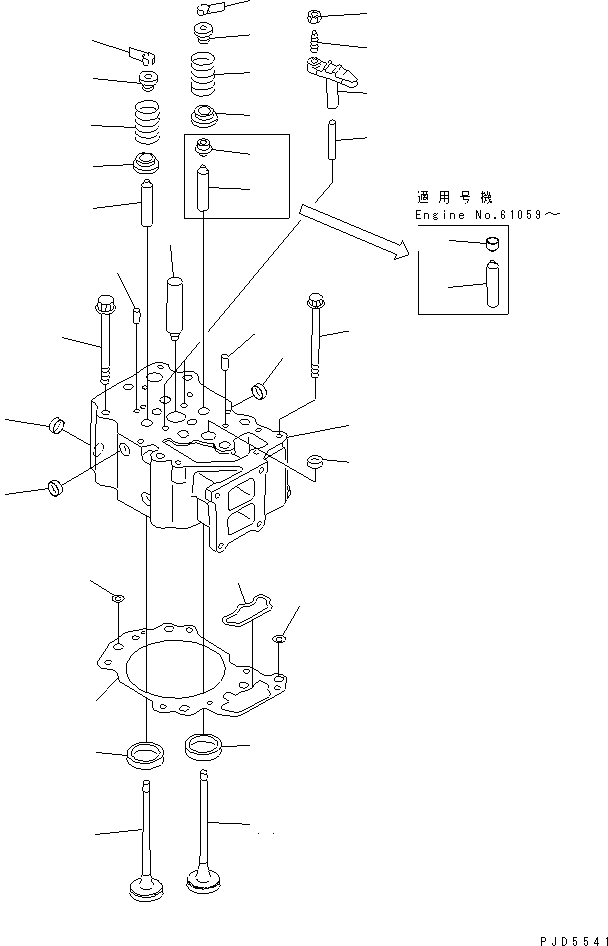 CYLINDER HEAD ASS'Y,VALVE LESS 6151-11-1101 KOMATSU