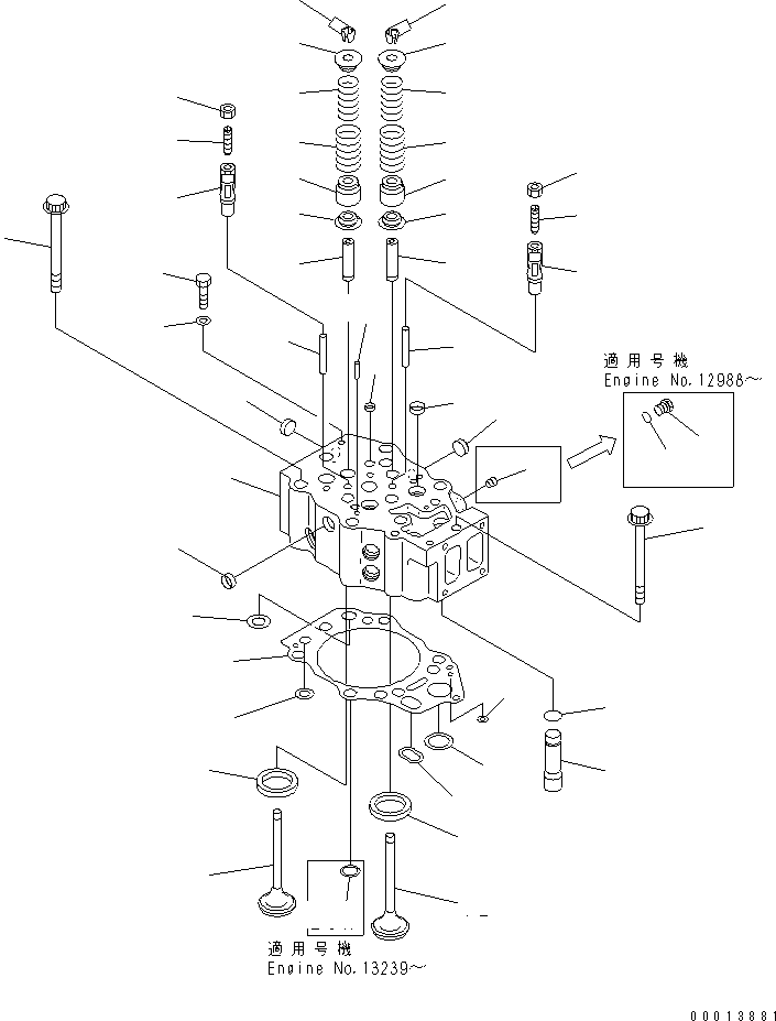 CYLINDER HEAD ASS'Y 6215-11-1100 KOMATSU