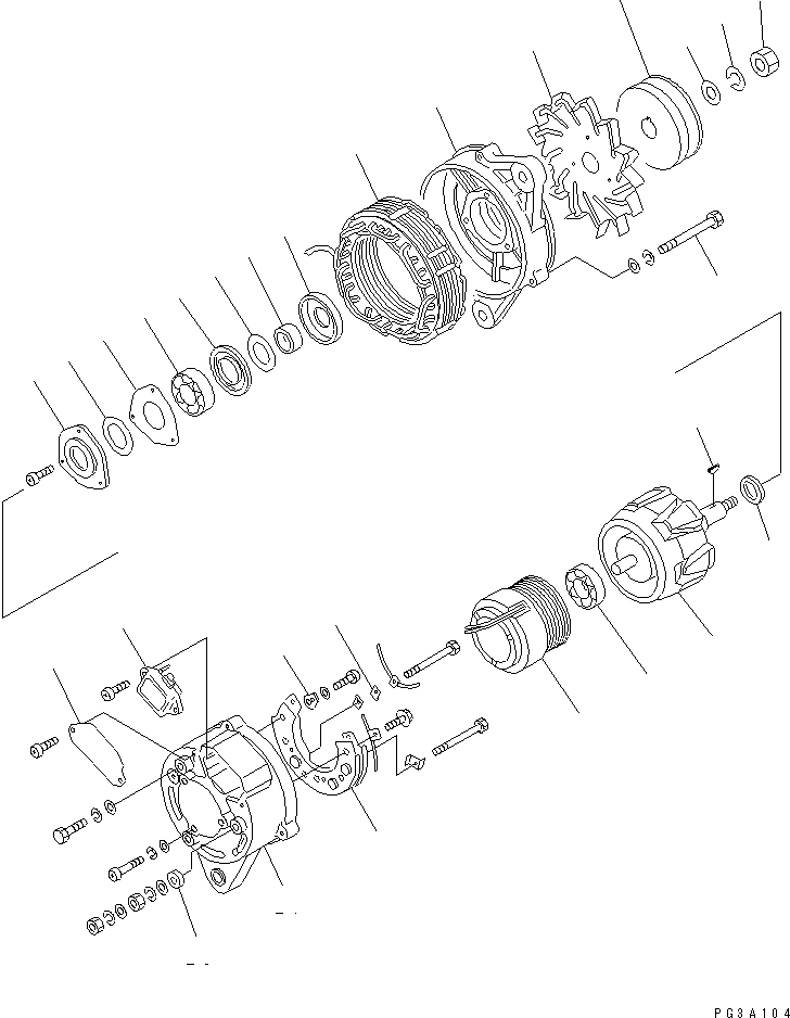 ALTERNATOR A. (25A) 600-821-5680 KOMATSU