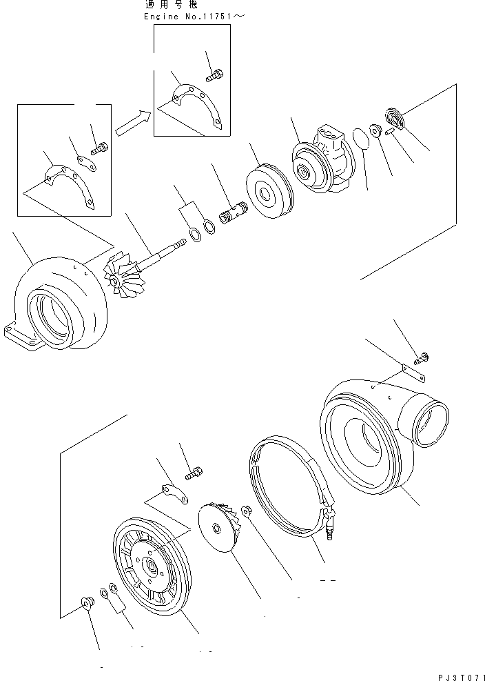HOUSING,BLOWER 6505-51-2210 KOMATSU