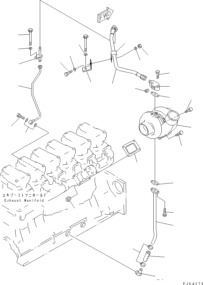 TURBOCHARGER ASS'Y,(SEE FIG.A1530-B4D5) (6505-52-5430) KOMATSU
