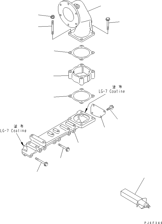 INTAKE MANIFOLD A. 6204-11-4122 KOMATSU