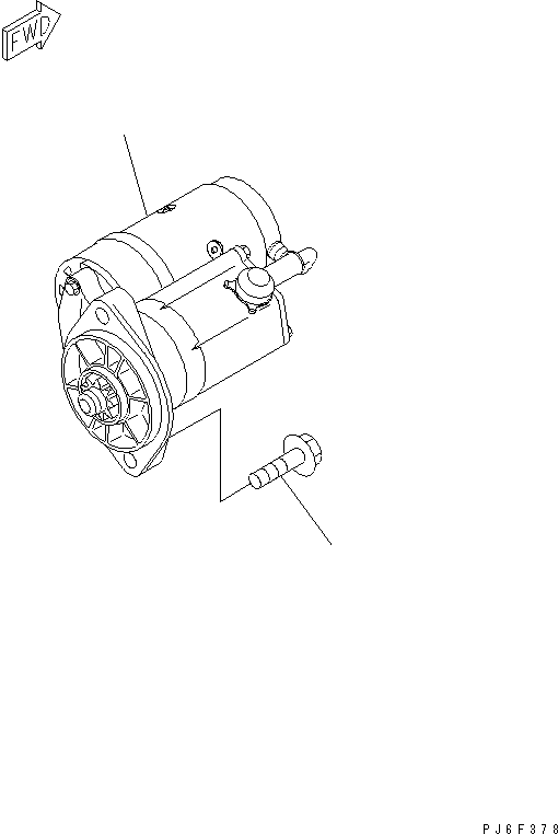 STARTING MOTOR ASS'Y,(2.2KW) 600-863-1310 KOMATSU