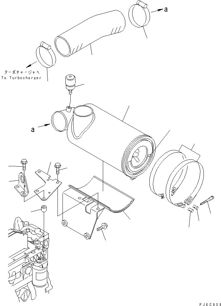 AIR CLEANER ASS'Y,(SEE FIG.A1410-02C7A) (6735-11-1520) KOMATSU