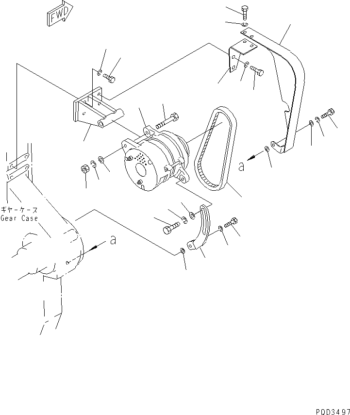 ALTERNATOR A. (35A),(SEE FIG.A6010-B6E2) (600-825-3131) KOMATSU