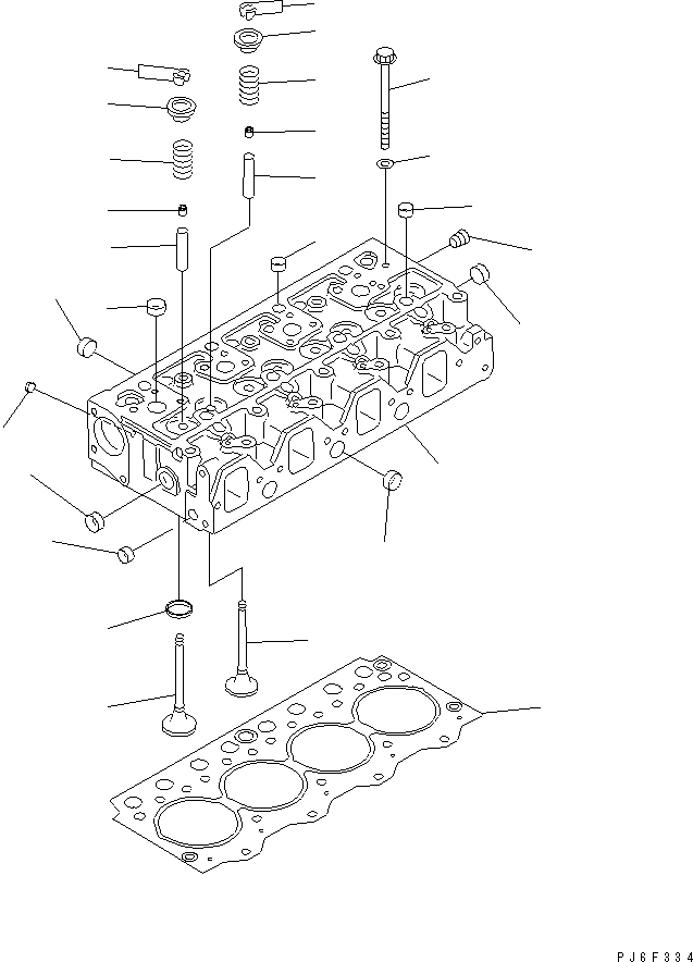 CYLINDER HEAD ASS'Y,VALVE LESS 6205-11-1503 KOMATSU