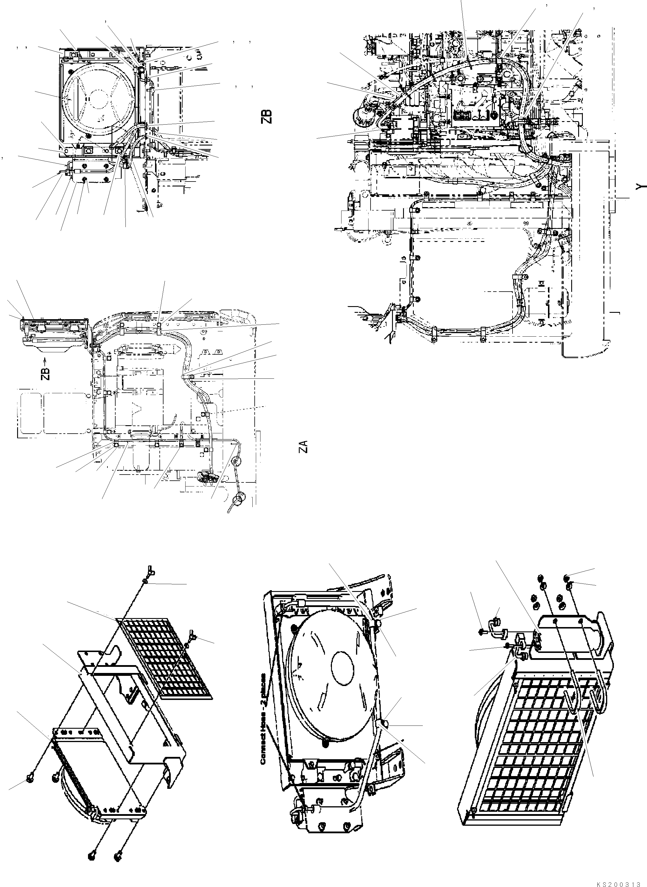 HOSE, A/C 20Y-810-1370 KOMATSU