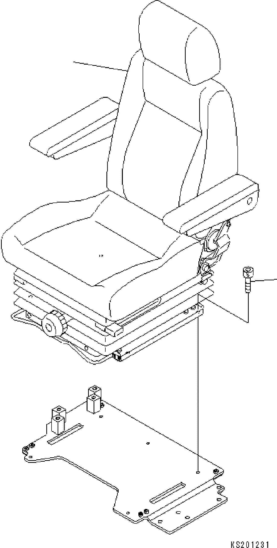 OPERATOR SEAT ASSEMBLY (22B-57-21301) KOMATSU