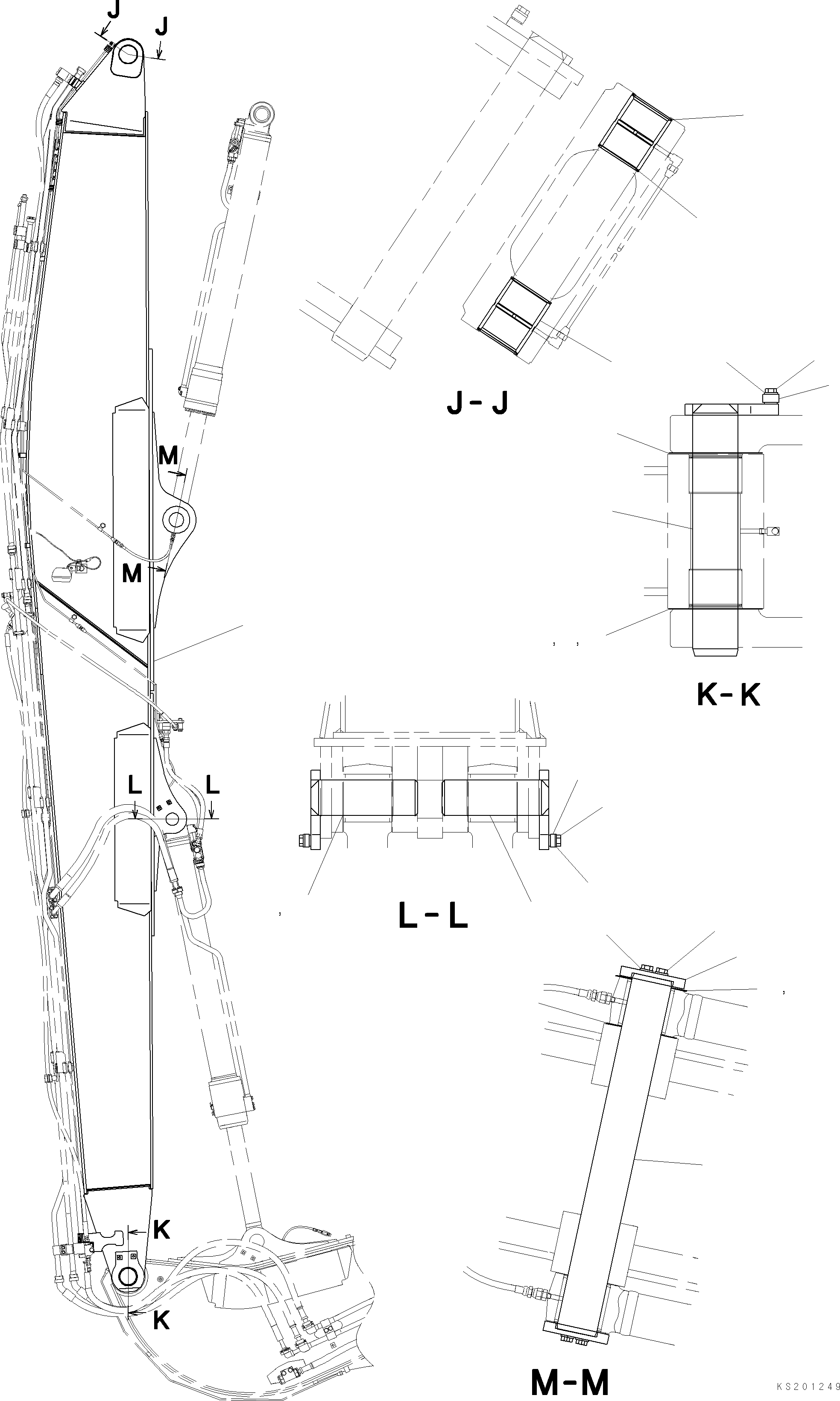 Стрела 20Y-70-KC611 KOMATSU
