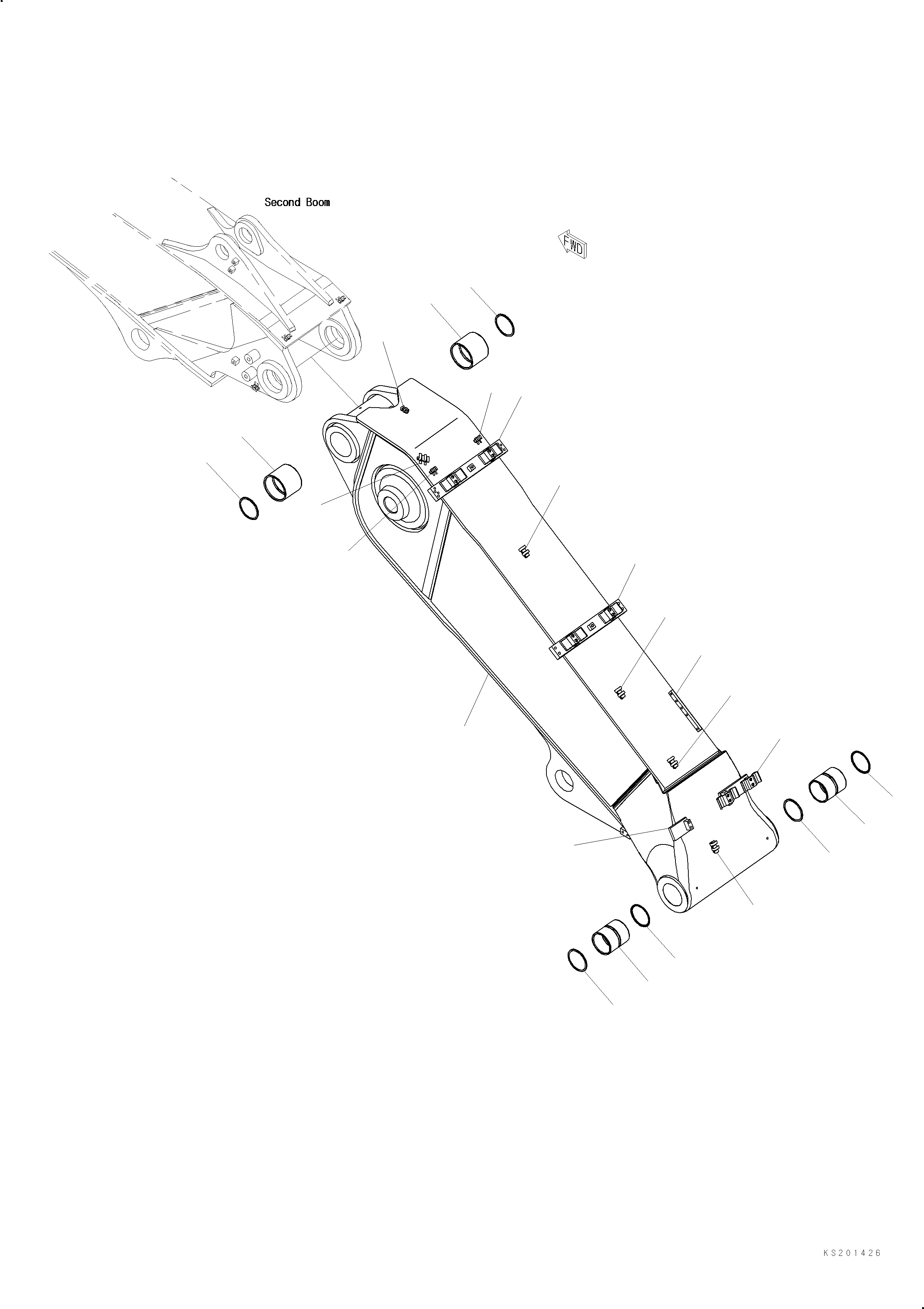 Кронштейн сварной 2A6-70-K1260 KOMATSU