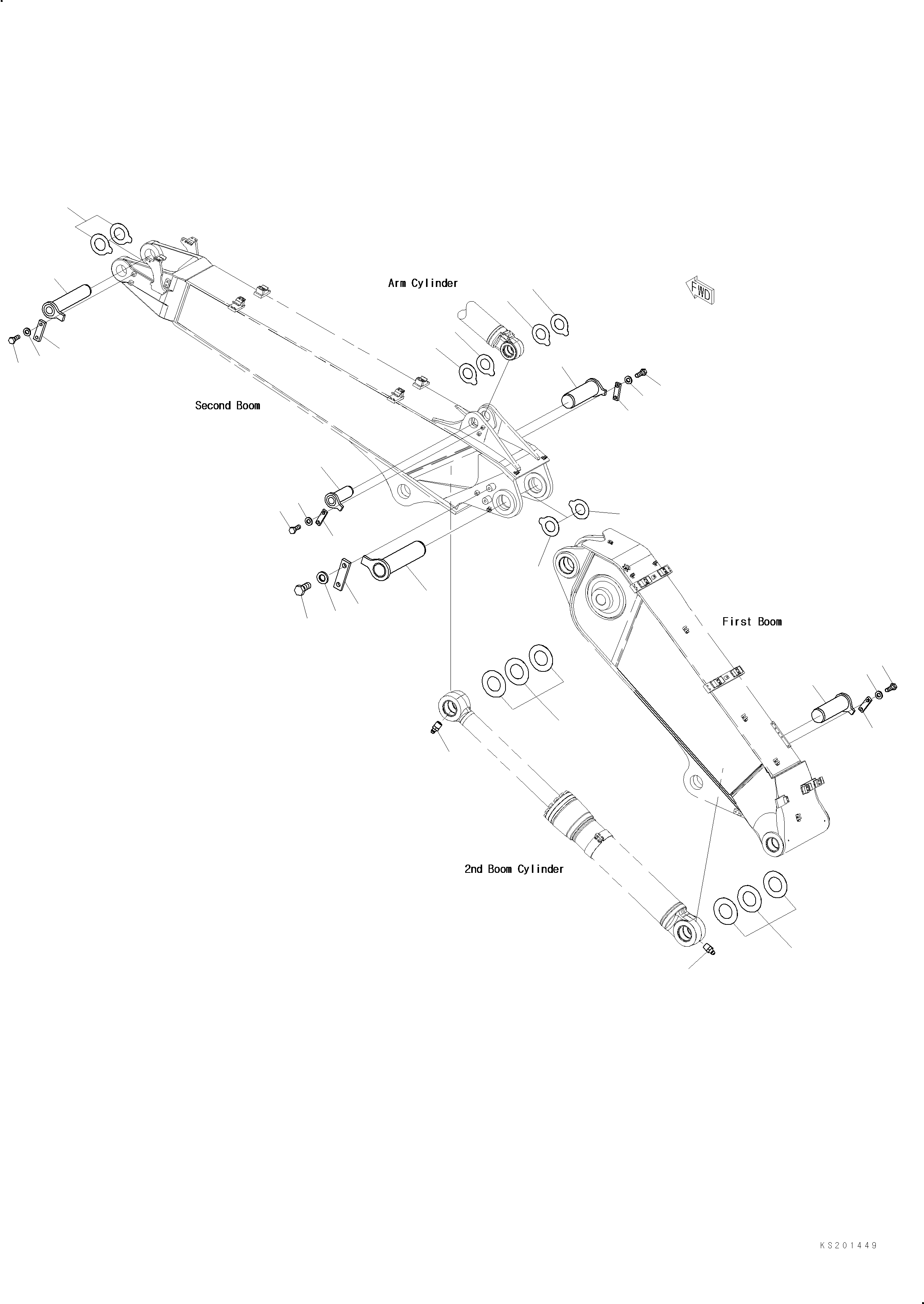 Палец 206-70-71331 KOMATSU