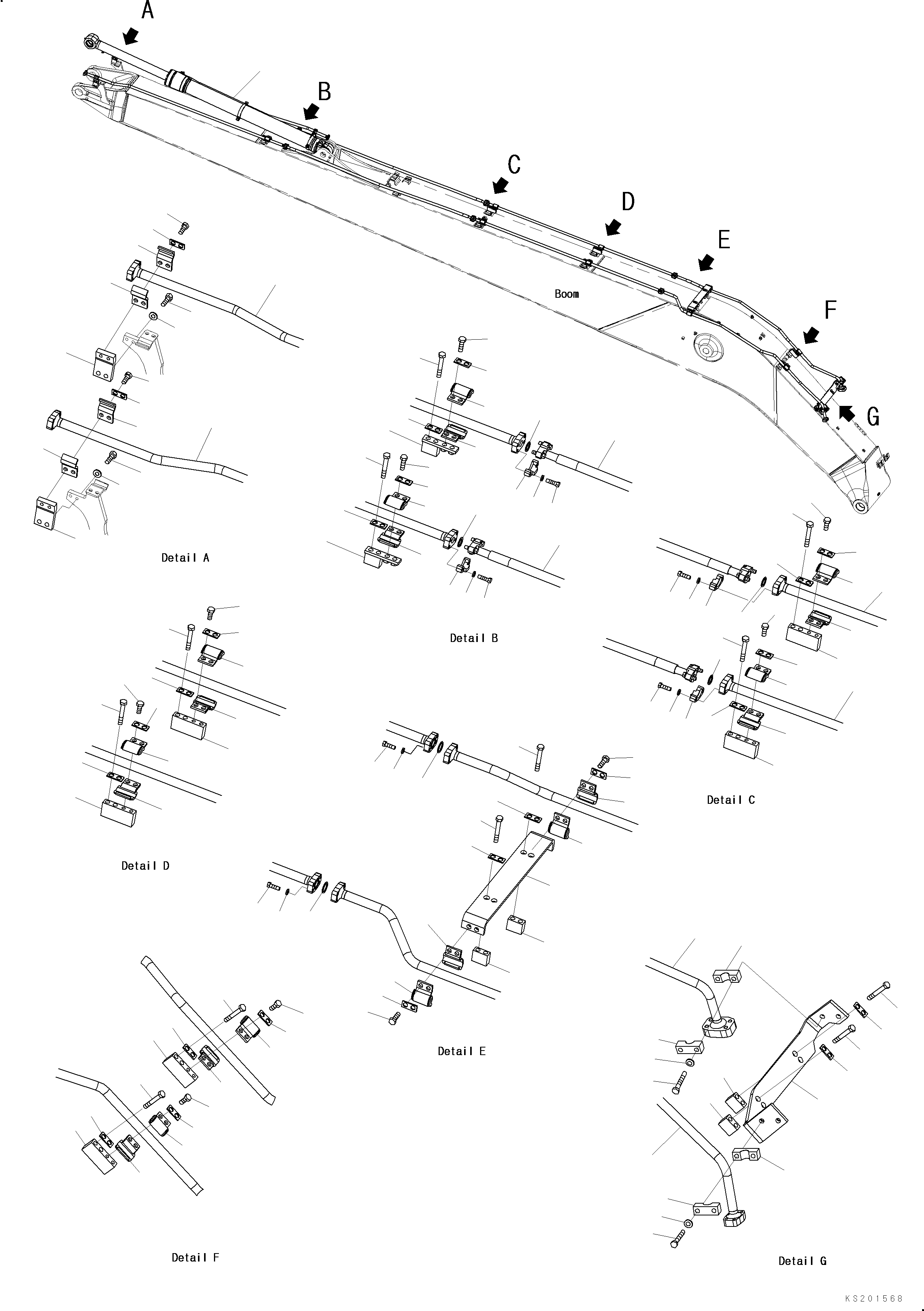 Шланг 07099-00624 KOMATSU