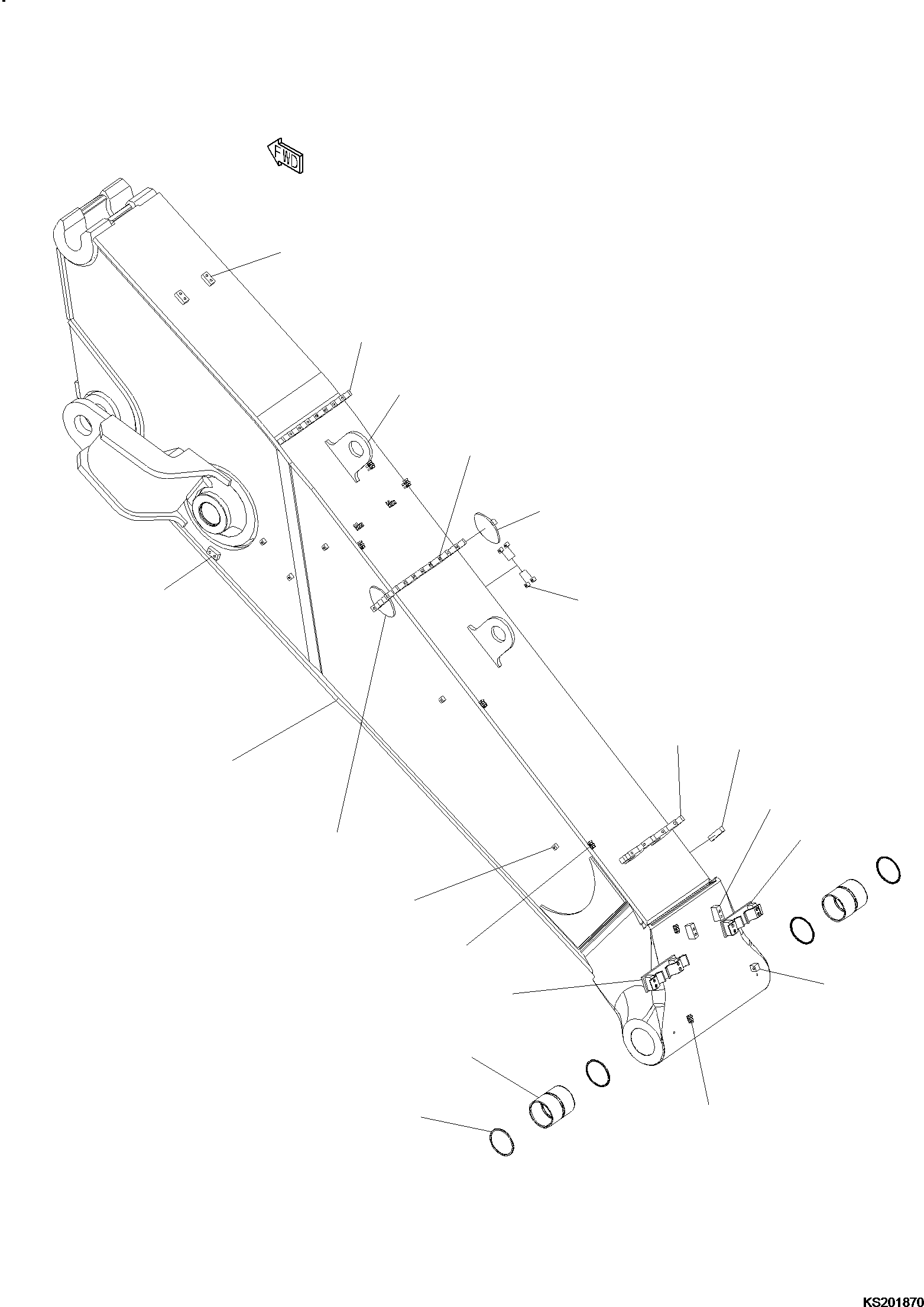 Boom Assembly 2A8-70-K5113 KOMATSU