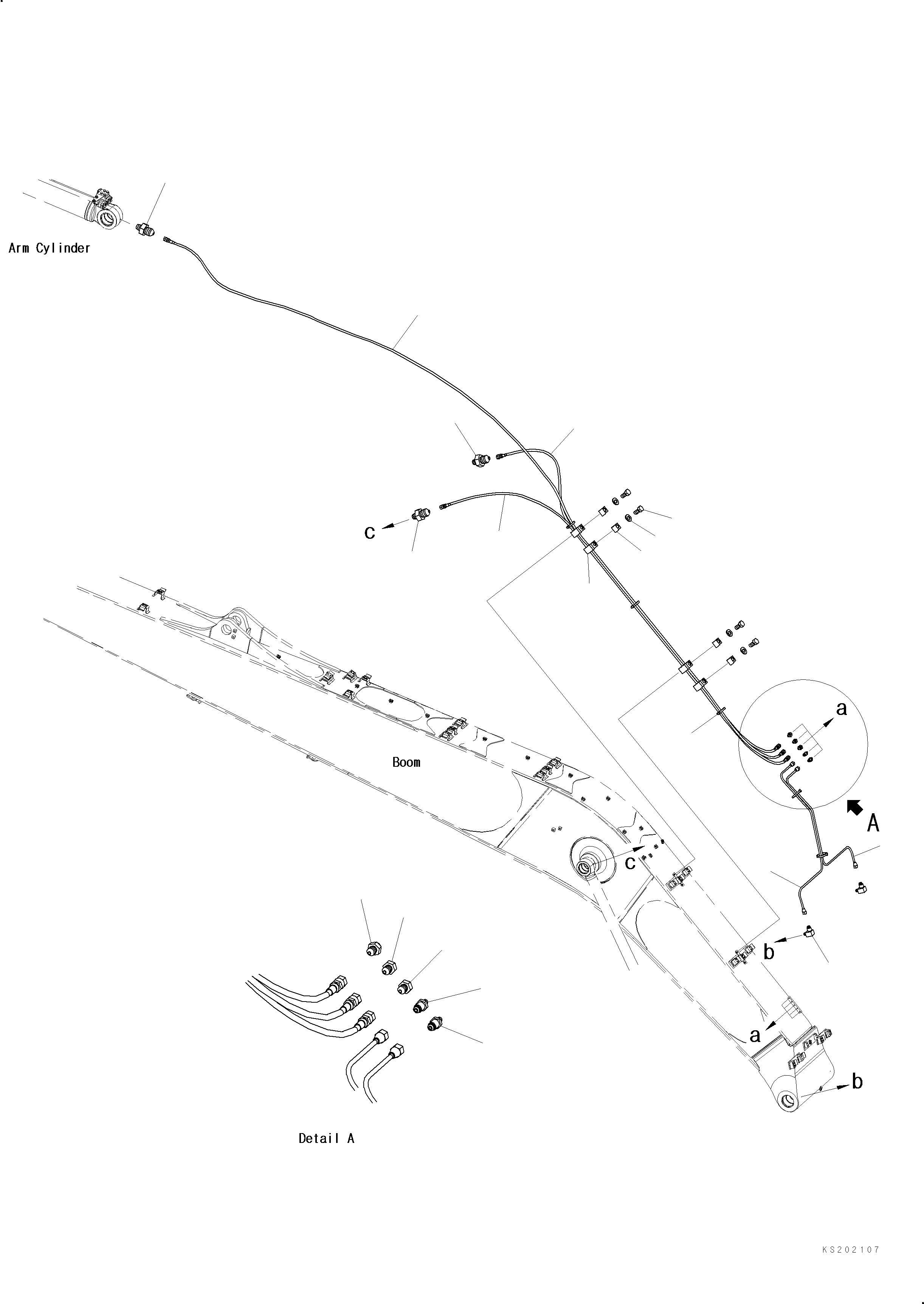 Шланг 207-70-KM370 KOMATSU