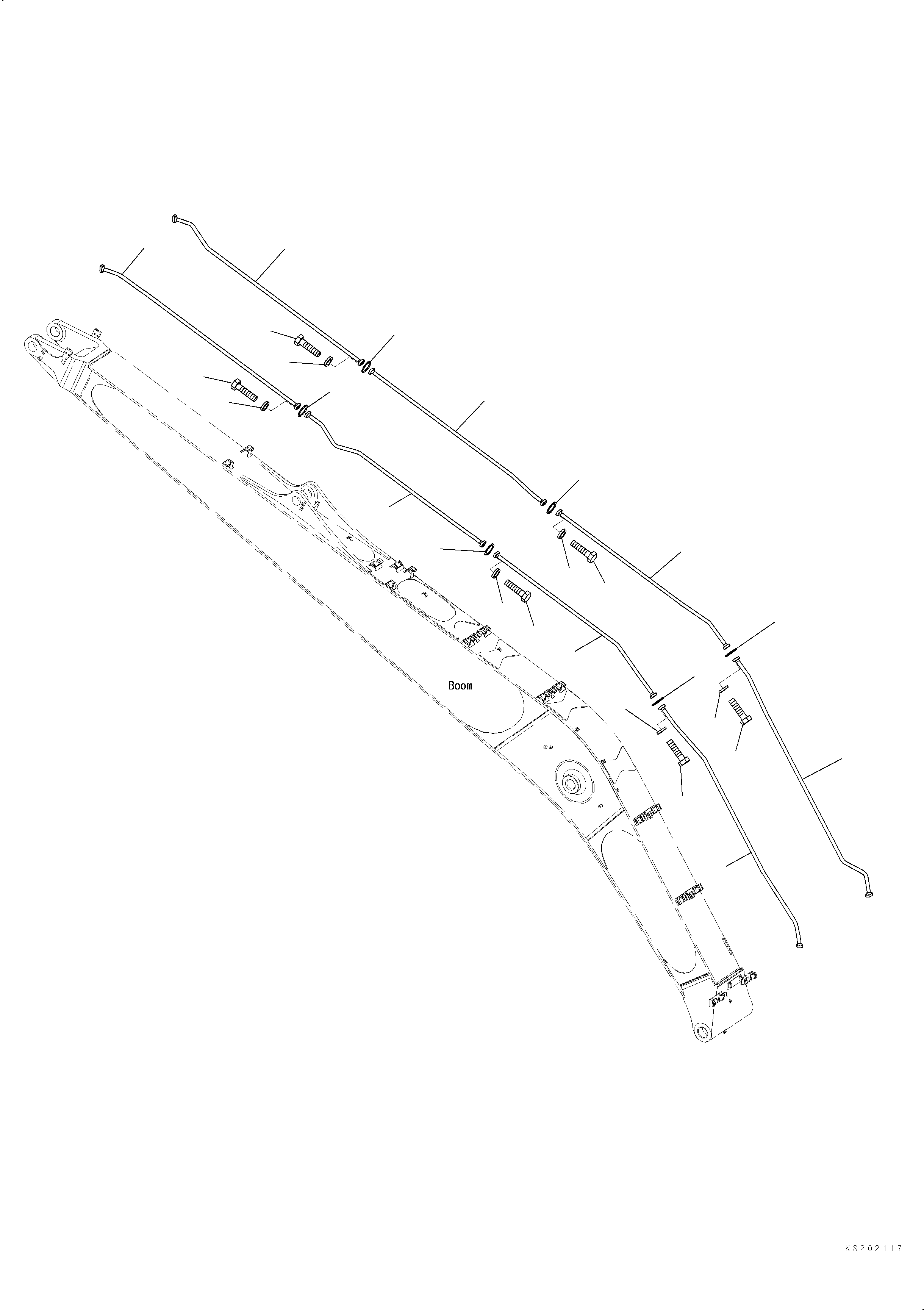 Трубка 207-62-KF450 KOMATSU