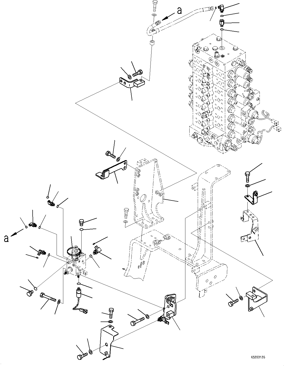 Bracket (Pressure switch Block, Mounting Bracket) (2A5-62-22360) KOMATSU