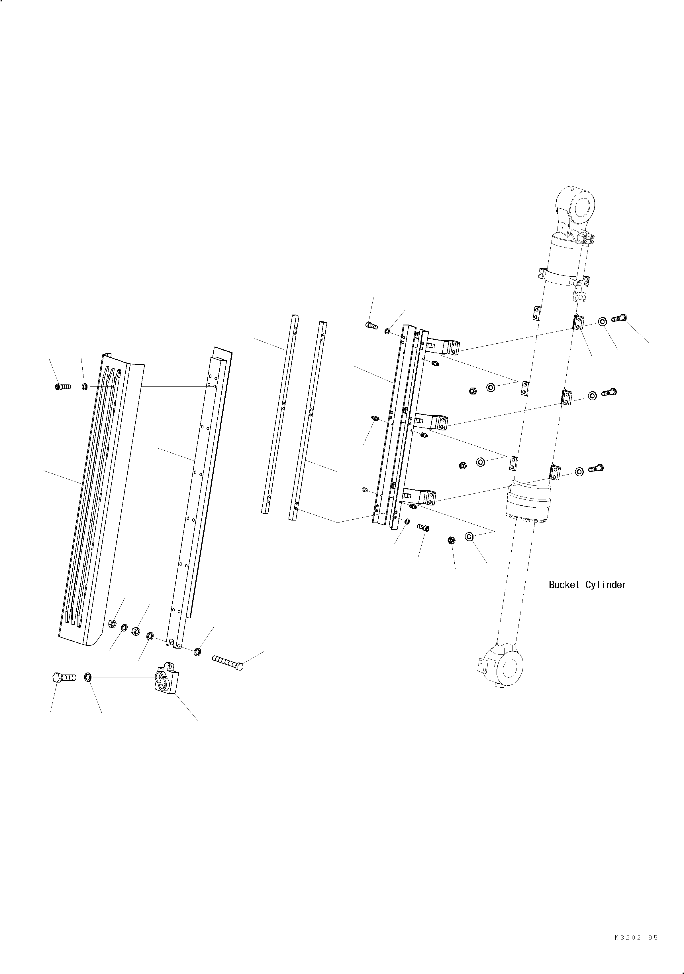 Rail Assembly 208-70-KF191 KOMATSU