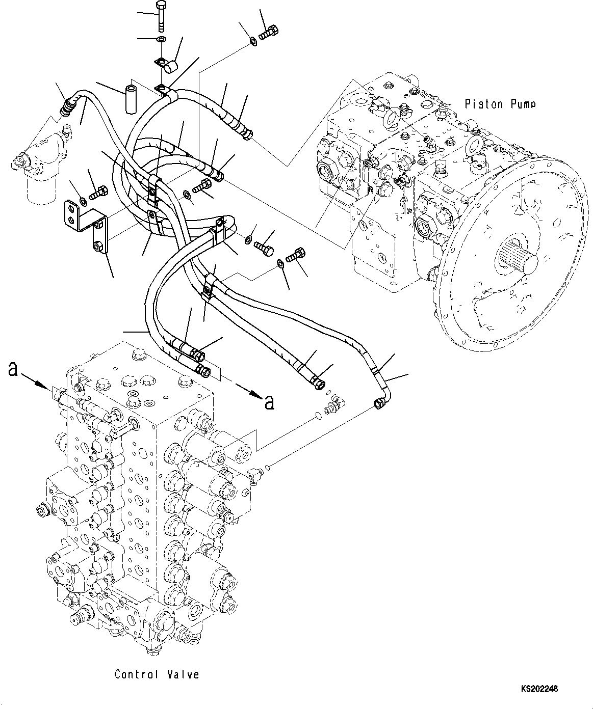 Шланг в сборе 205-62-K1520 KOMATSU