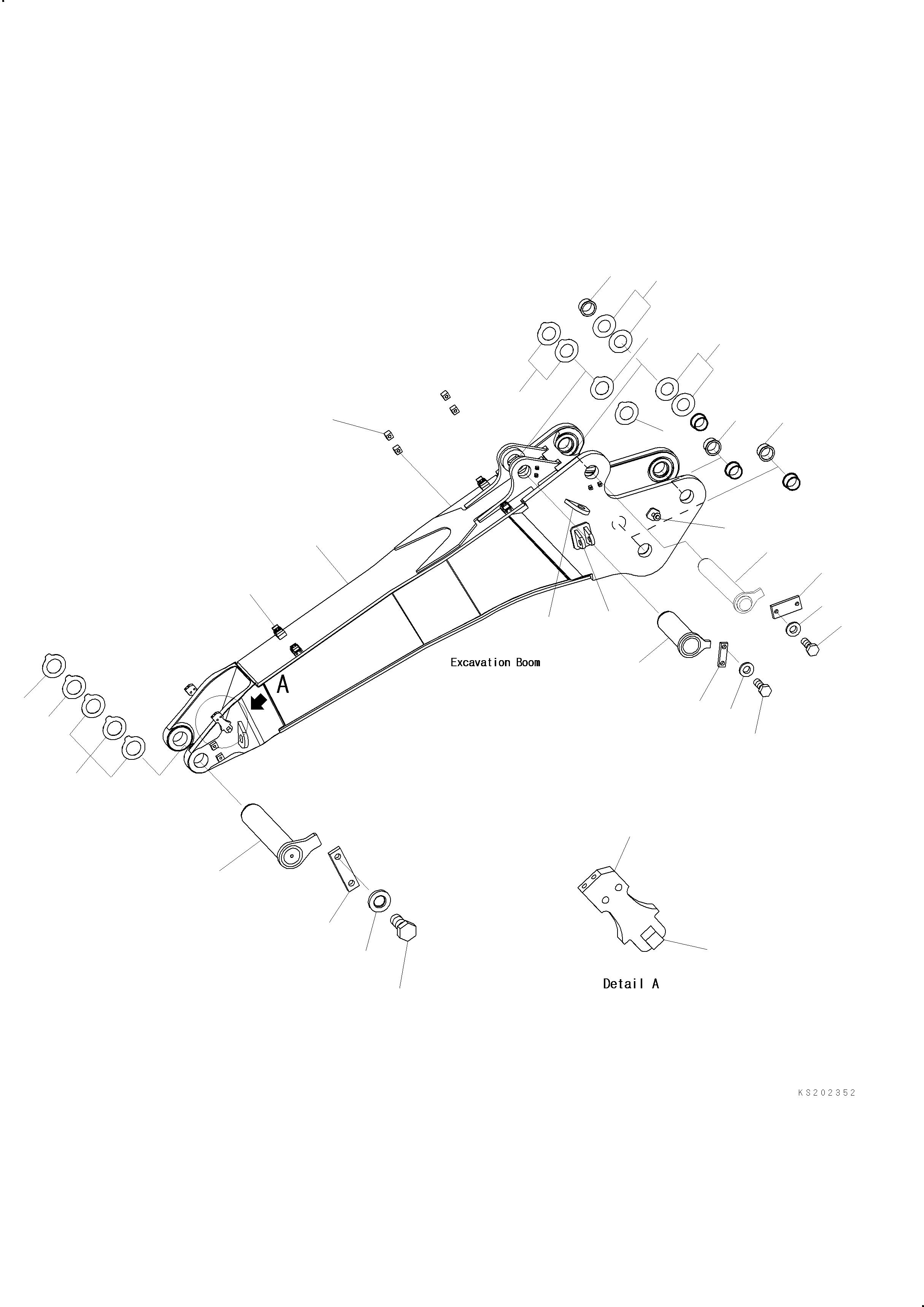 Boom Assembly 208-70-KE812 KOMATSU