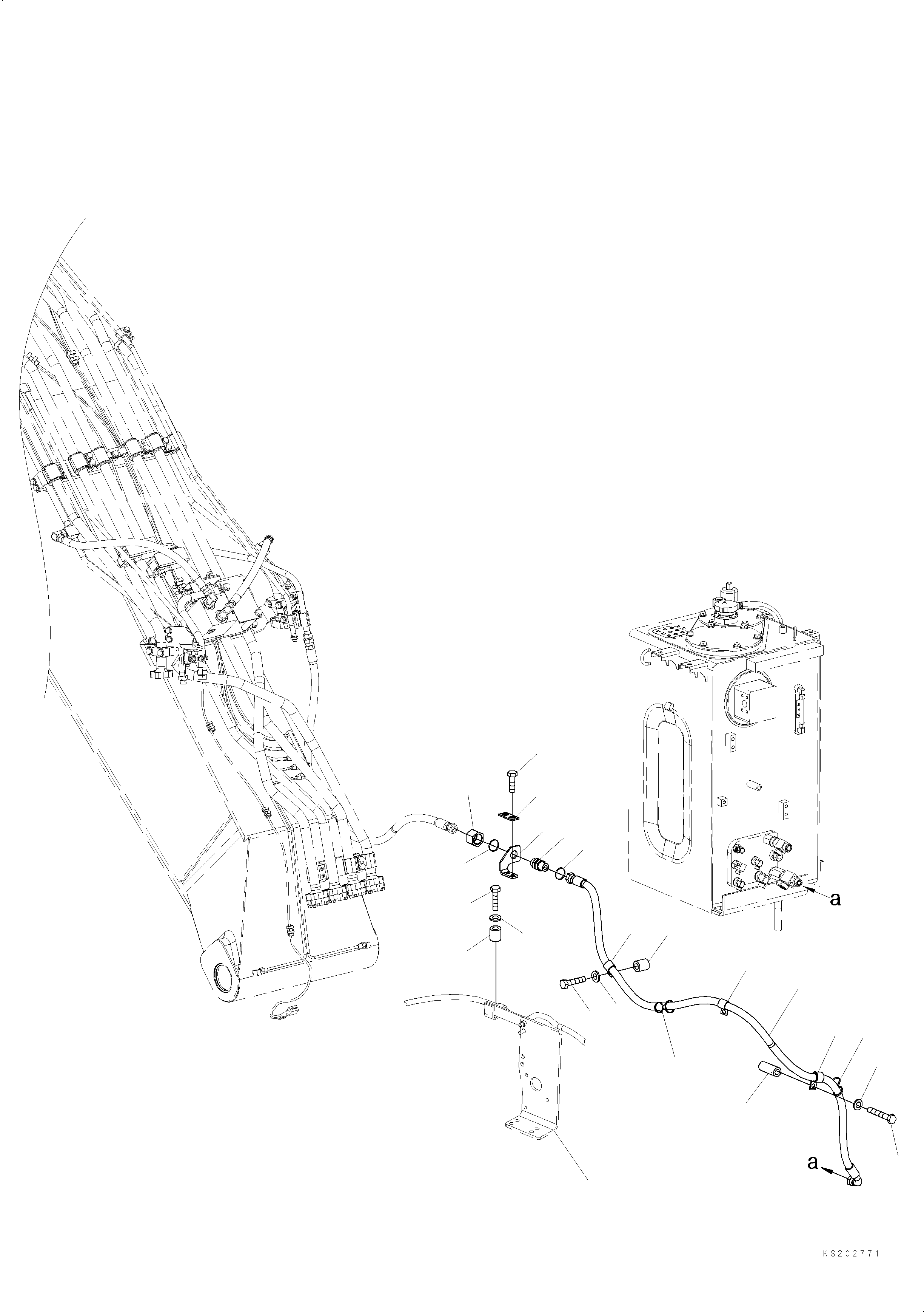 Шланг в сборе 2A6-62-K3620 KOMATSU