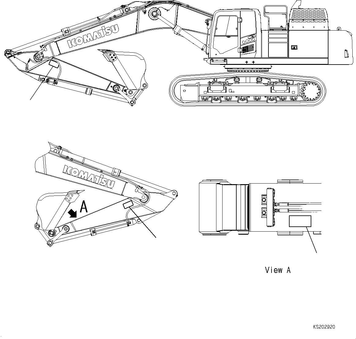 Предупреждающая табличка 2A7-00-K1570 KOMATSU