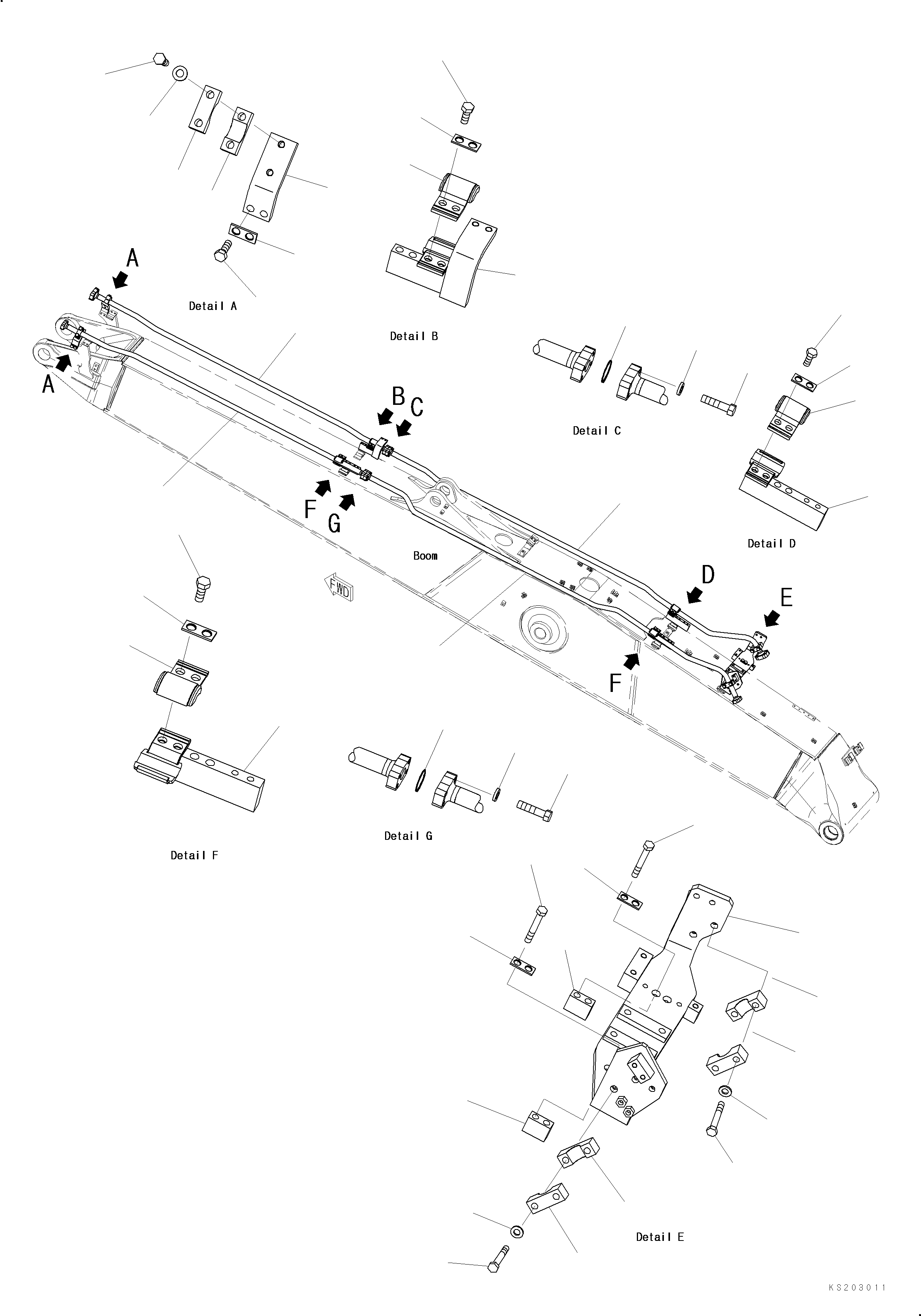 Кронштейн 2A6-62-K1920 KOMATSU